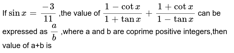 The Expression 1 Tan X Tan 2 X 1 Cot X Cot 2 X Has The Po The Expression 1 Tan X Tan 2 X 1 Cot X Cot 2 X Has The Po