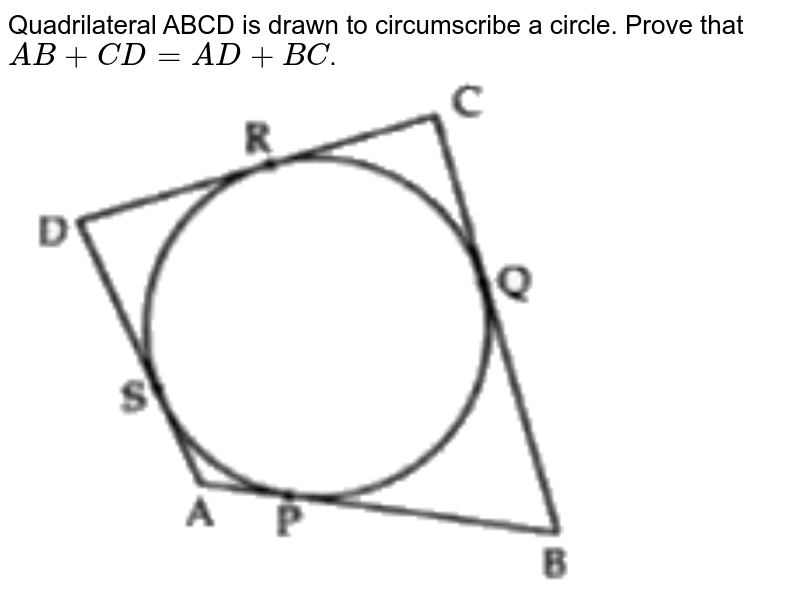 In The Given Figure A Quadrilateral Abcd Is Drawn To Circumscribe 2974