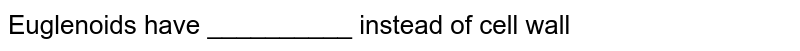 Euglenoids have __________ instead of cell wall