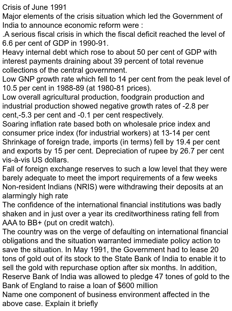 “Huge fiscal deficit heavy internal debt low GNP growth rate ov