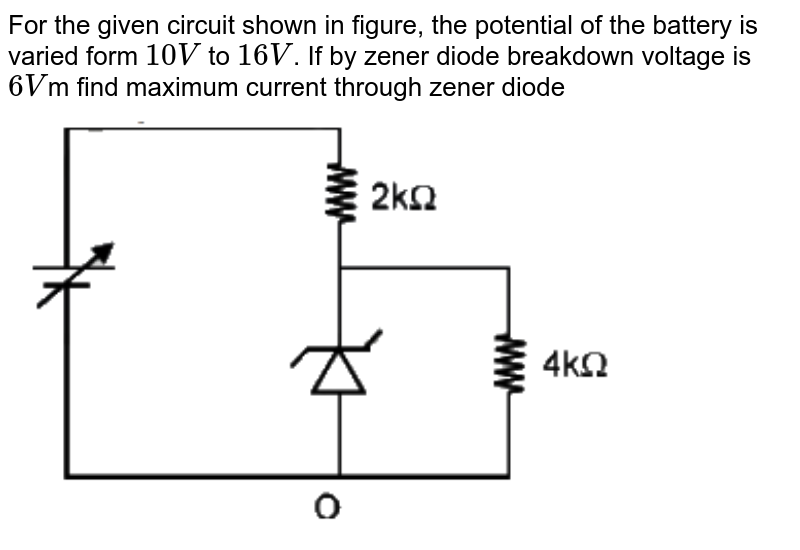 In the figure there is a DC voltage regulator circuit, with a Zener