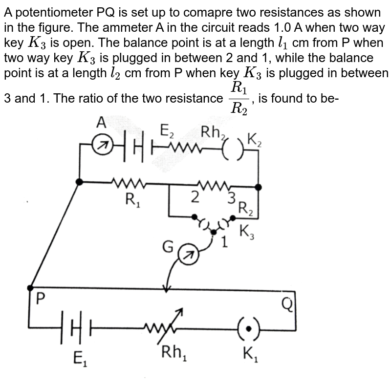 A potentiometer circuit is set up as shown. The potential gradien