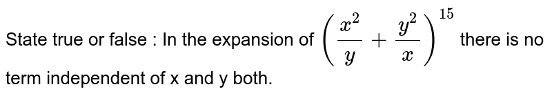 Say Whether The Following Statements Are True Or False X 2 Y 2 Y 2 X 2 X 2 Y 2 2