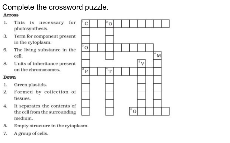 Complete the crossword puzzle. <br> <img src="https://doubtnut-static.s.llnwi.net/static/physics_images/PSEB_SCI_VIII_C08_E01_014_Q01.png" width="80%">