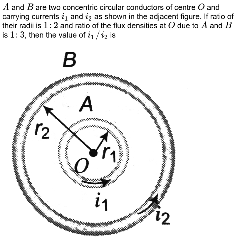 A And B Are Two Concentric Circular Conductors With Centre O And C