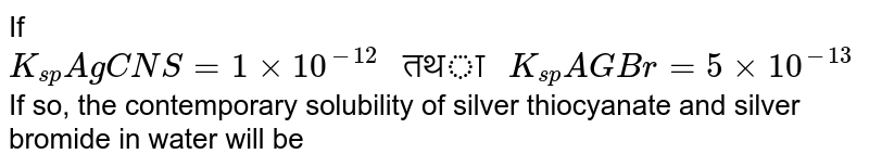 Calculate Simultaneous Solubility Of Silver Thiocyanate And Sliver