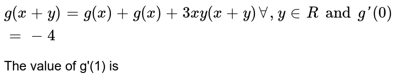 G X Y G X G Y 3xy X Y X Y In R And G 0 4 The Value Of G 1 Is