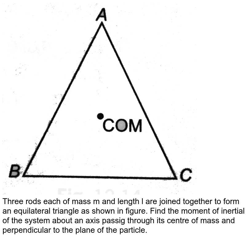 Three point masses each of mass m are kept as shown in the figure