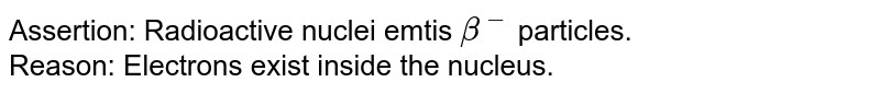 Radioactive nuclei emit `beta^-1` particles. <br> Electrons exist inside the nucleus.