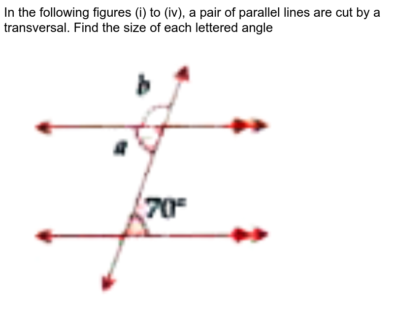 Each figure given below shows a pair of parallel lines cut by a tr