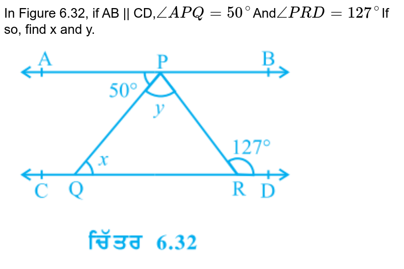 In The Given Figure If Ab Cd ∠apq 50º And ∠prd 127º Find 4796