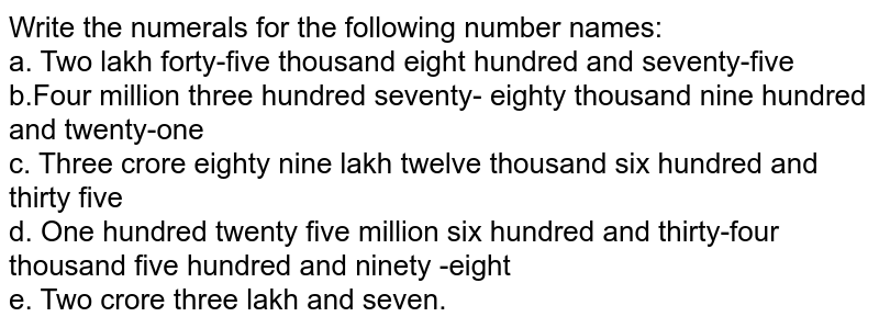 How To Write Two Lakh Six Thousand In Numbers