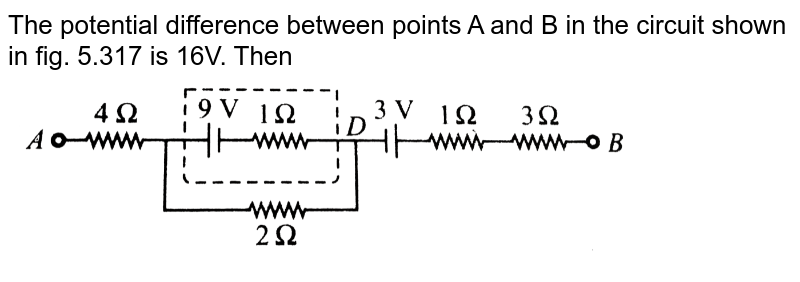 The potential difference between points A and B in the circuit shown in fig. 5.317 is 16V. Then <br> <img src="https://d10lpgp6xz60nq.cloudfront.net/physics_images/BMS_V03_C05_E01_189_Q01.png" width="80%">