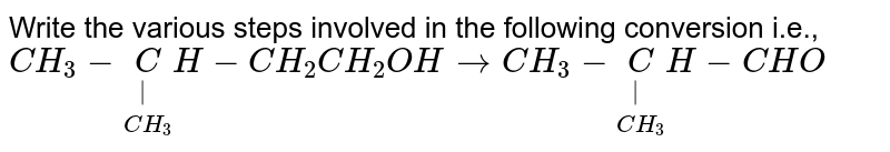How can you perform the following conversions? <br>  Cyclohexanol to Cyclohexanone 