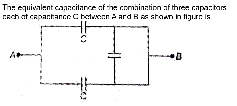 The Equivalent Capacitance Of The Combination Of Three Capacitors Each