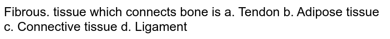 Fibrous. tissue which connects bone is