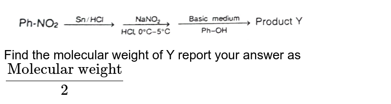 Find the molecular weight of Y report your answer as ("Molecular weight")/(2)