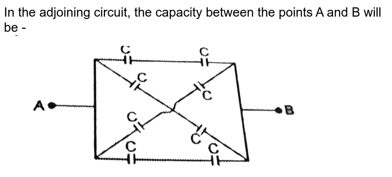 In the adjoining circuit, the capacity between the points A and B will be - <br> <img src="https://d10lpgp6xz60nq.cloudfront.net/physics_images/RES_PHY_CAP_E01_047_Q01.png" width="80%">