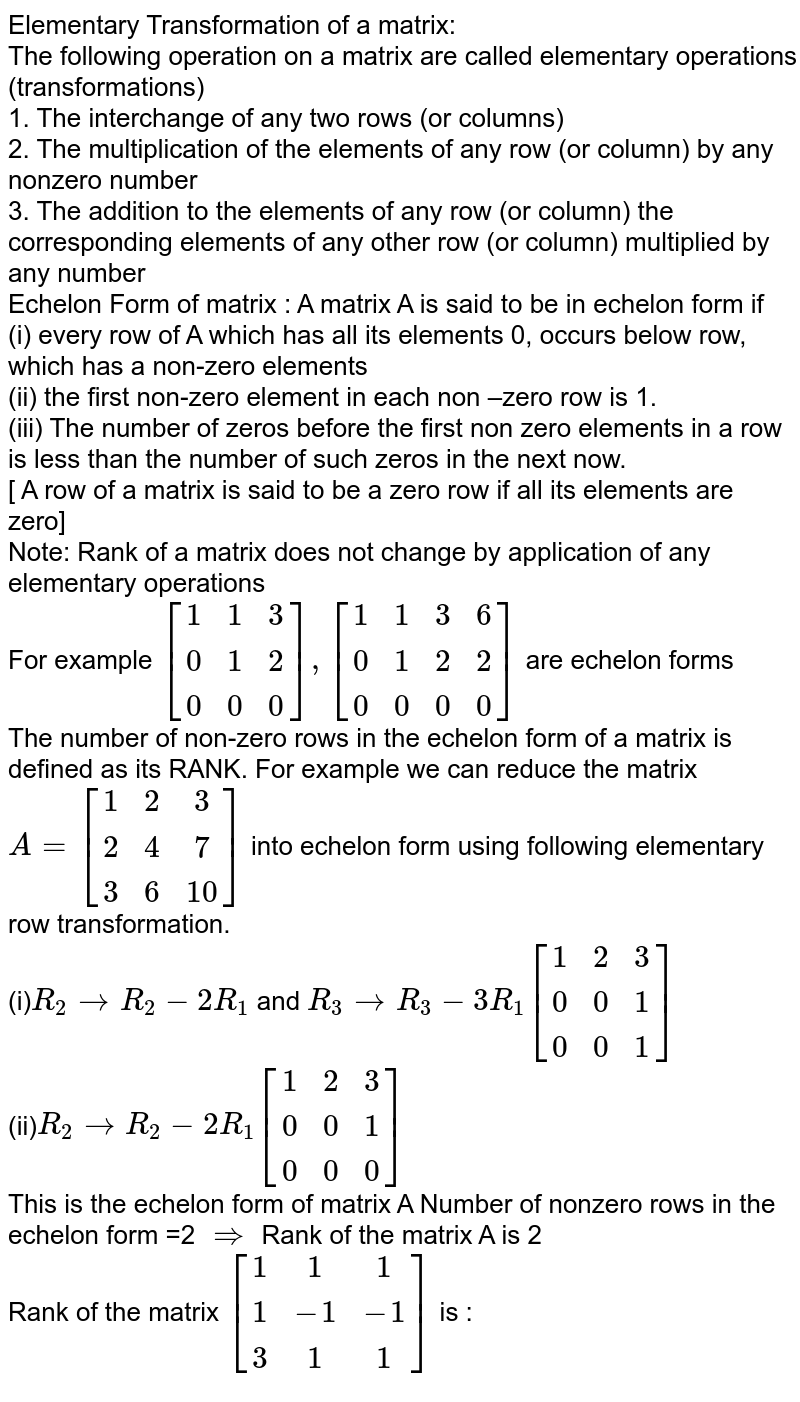 matrix transformation examples