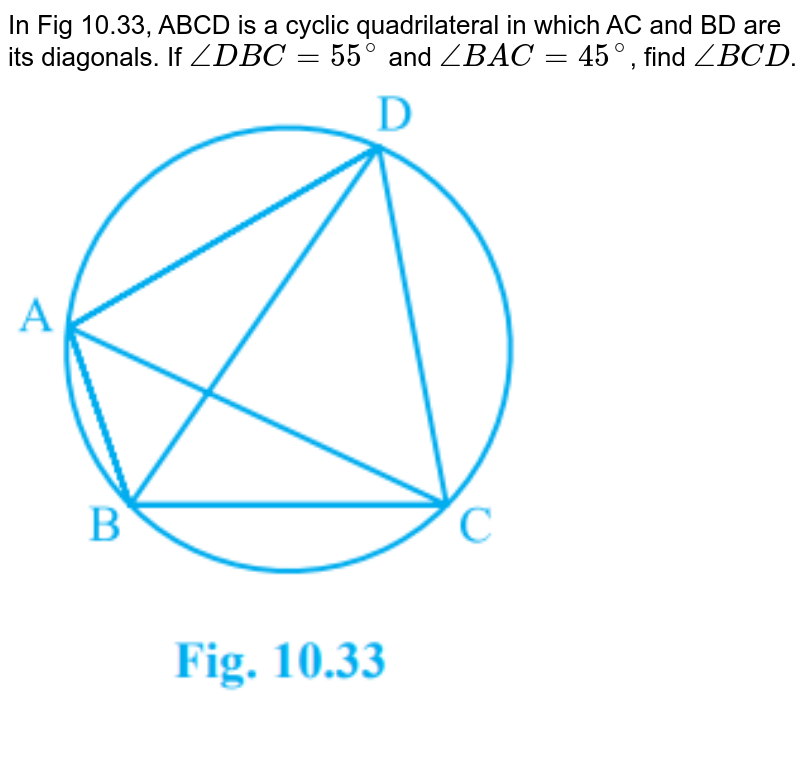 Abcd Is A Cyclic Quadrilateral Whose Diagonals Intersect At A Poin 3466
