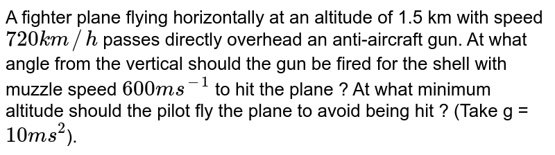 A Fighter Jet Plane Flying Horizontally At An Altitude Of 2 Km At