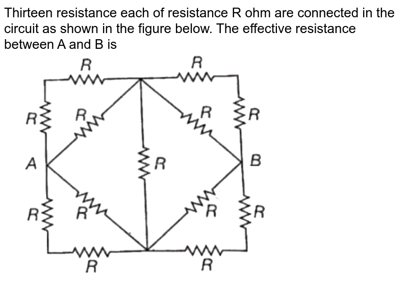 The effective resistance between points A and B in the circuit sho