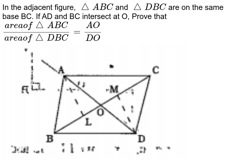 In Fig 7 61 Abc And Dbc Are Two Triangles On The Same Base Bc L
