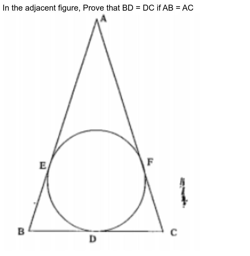 In Fig. If AC = BD Then Prove That AB = CD.a