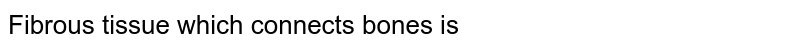 Fibrous tissue which connects bones is