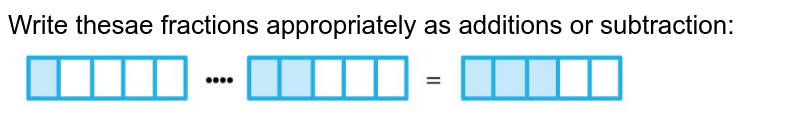 Write these fractions appropriately as additions or subtraction: