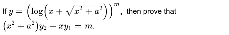 `y=[log(x+sqrt(x^2+1))]^2` then prove that `(x^2+1)y_2+x y_1=2`