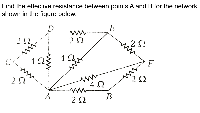 Find The Effective Resistance Between The Points A And B In The Ne