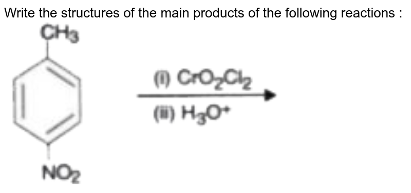 Write The Structures Of The Main Products Of The Following Reactio 5250