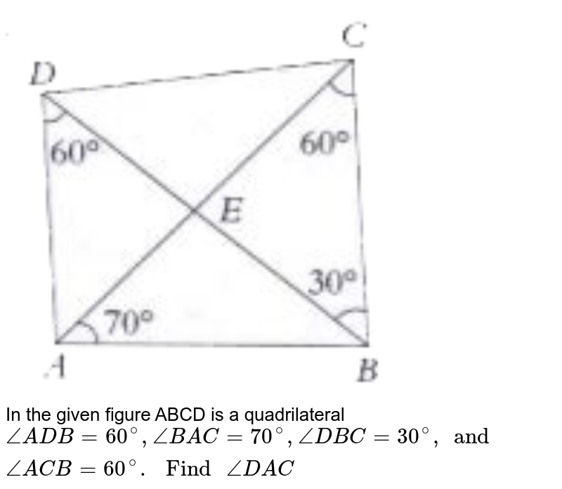 ABCD is cylic if angleABC =50^(@) and angle DBC =60^(@) then find angleBCD