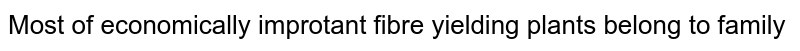 Most of economically improtant fibre yielding plants belong to family