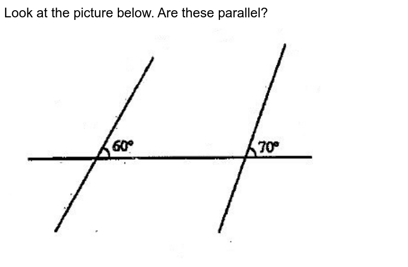 Look at the picture below. Are these parallel?