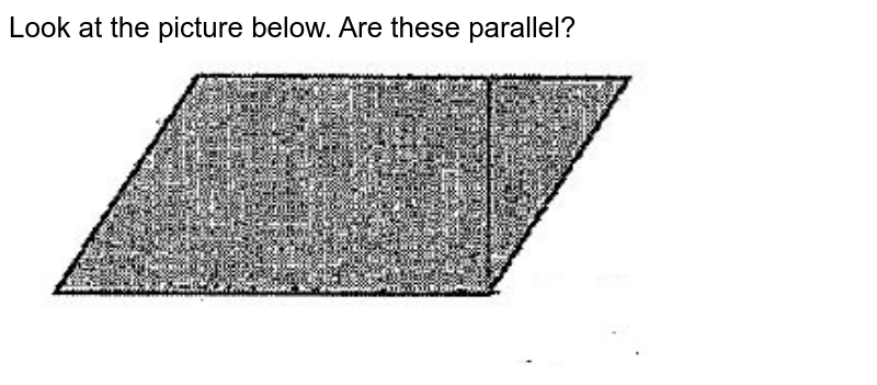 Look at the picture below. Are these parallel?
