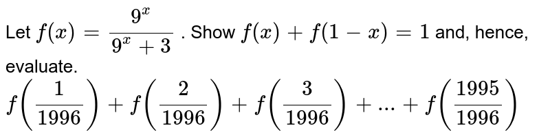 Let F X 4 X 4 X 2 And Given That F X F 1 X 1 Then F 1 1997 F 2 1997 F 3 1997 F 1996