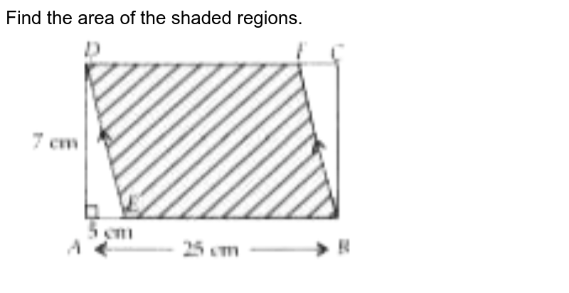 Find the area of the shaded regions.