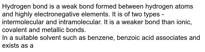 Hydrogen Bond Is A Weak Bond Formed Between Hydrogen Atoms And Highly  Electronegative Elements. It Is Hydrogen Bond Is A Weak Bond Formed Between Hydrogen Atoms And Highly  Electronegative Elements. It Is