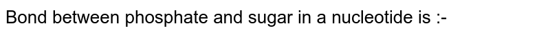Bond between phosphate and sugar in a nucleotide is :-
