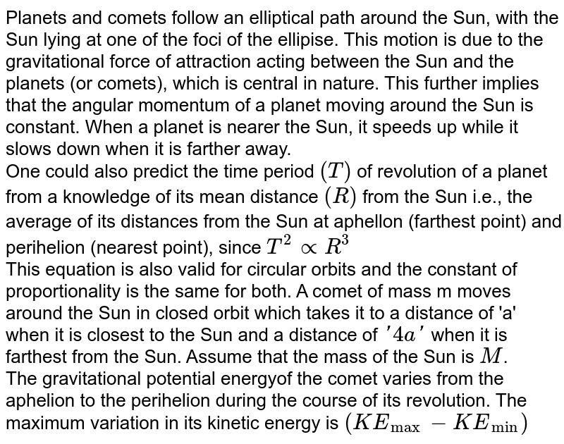 The motion of a planet around sun in an elliptical orbit is shown in the following figure. Sun is situated at one focus. The shaded areas are equal. If the planet takes time t_1 and t_2 in moving from A to B and from C to D respectively, then