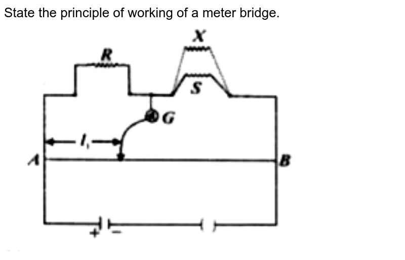 State the principle on which the working of a meter bridge is base
