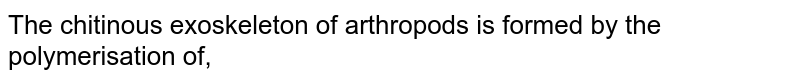 The chitinous exoskeleton of arthropods is formed by the polymerisation of,