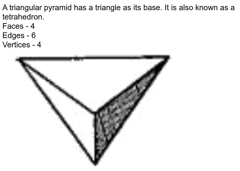 Triangular Pyramid Faces Edges Vertices