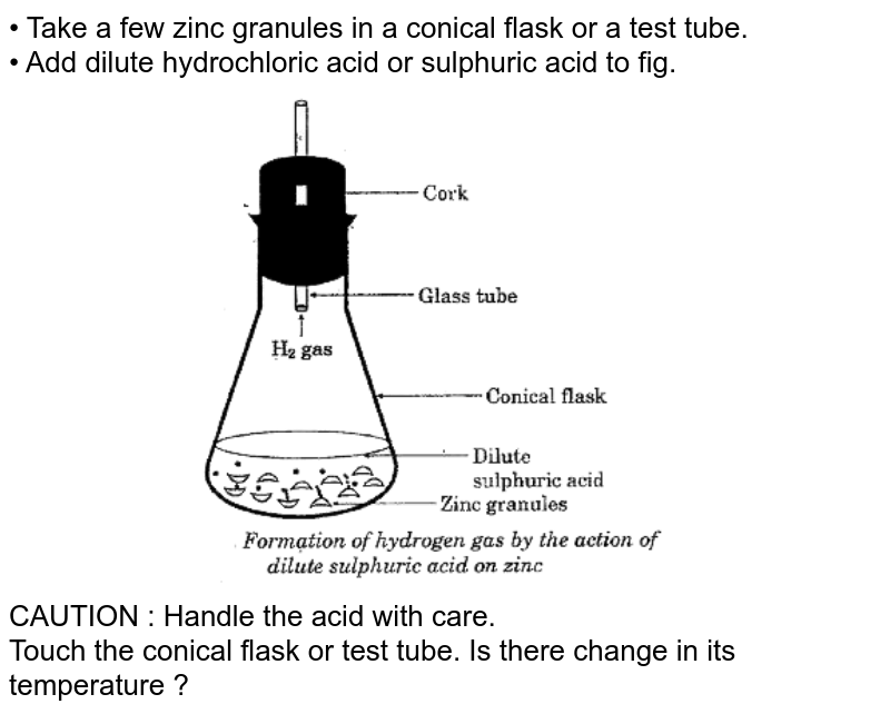 In A Test Tube Hydrochloric Acid Is Poured Over A Few Zinc Granul 4764