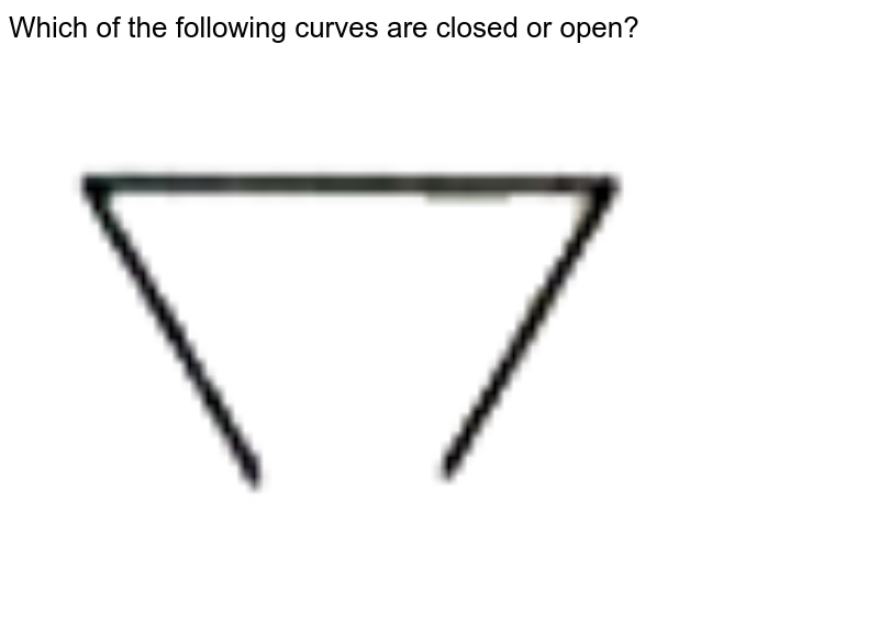 Which of the following curves are closed or open? <br> <img src="https://doubtnut-static.s.llnwi.net/static/physics_images/MTG_FOU_COU_MAT_VI_C04_SLV_012_Q01.png" width="80%"> 