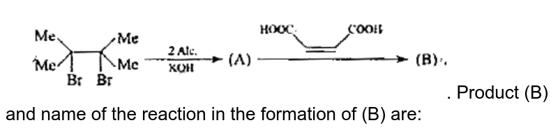 . Product (B) and name of the reaction in the formation of (B) are:
