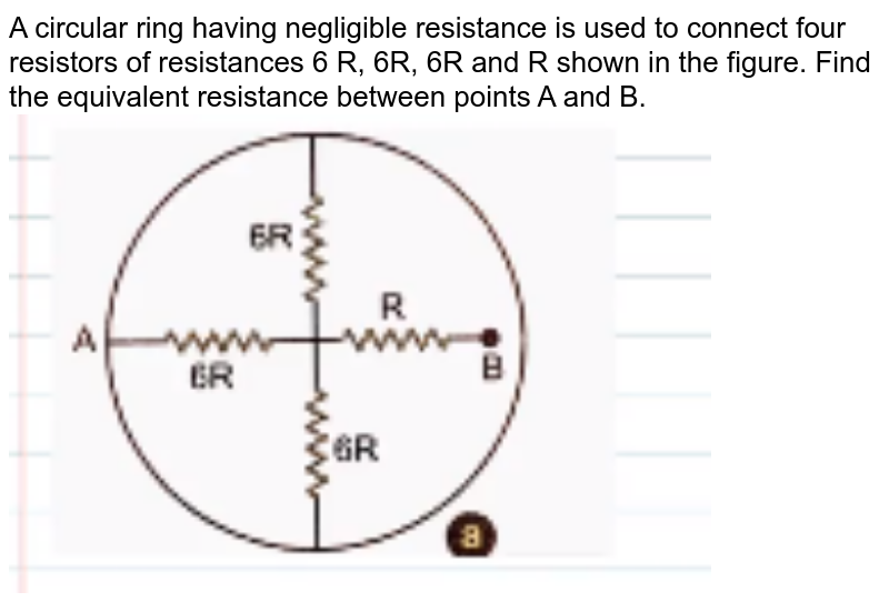 Nine resistors each of resistance R are connected as shown in fig.