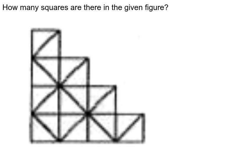 How Many Squares Are There In The Given Figures 